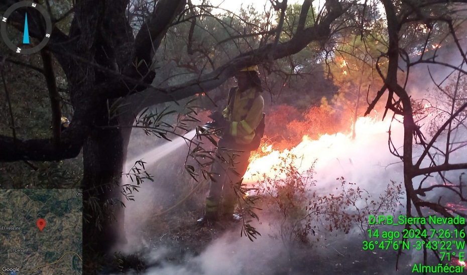 Imagen del artículo Activada la fase de preemergencia del Plan Infoca por un incendio forestal en Almuñécar
