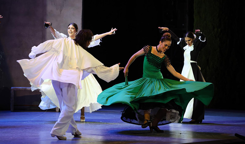Imagen del estreno de 'Pineda. Romance Popular en tres actos'.
