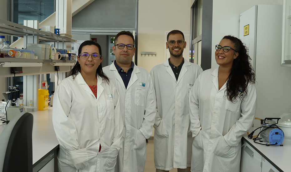 Equipo de investigadores del Instituto de Hortofruticultura Subtropical y Mediterránea 'La Mayora' que ha desarrollado el bioplástico.