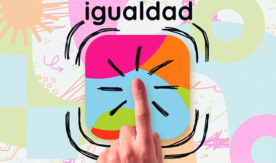 La Junta apuesta por la coeducación para la igualdad y la prevención de la violencia machista Detalle de la imagen promocional de la campaña de difusión de la 'app' 'Iguales en Igualdad'.