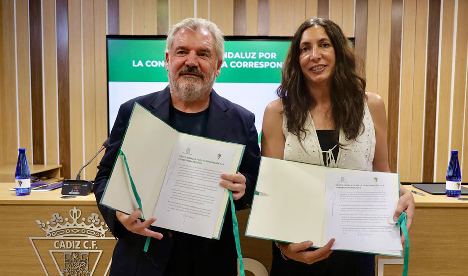 Imagen del artículo El Cádiz CF se suma al Pacto Andaluz por la Conciliación y la Corresponsabilidad