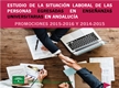 La situación Laboral de las personas egresadas en Enseñanzas Universitarias en Andalucía. Promociones 2015-2016 y 2014-2015