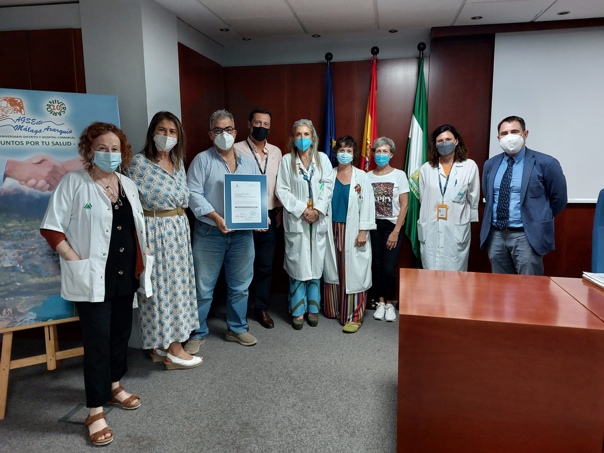 La unidad de Salud Mental de nuestra Área Sanitaria recibe la certificación de la Agencia de Calidad Sanitaria de Andalucía