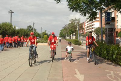 Participantes en bici