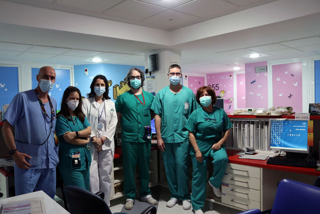 Profesionales de la Unidad de Oncohematología Pediátrica