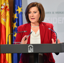 María José Sánchez, consejera de Igualdad, Salud y Políticas Sociales de la Junta.