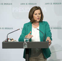 María José Sánchez Rubio, consejera de Igualdad y Políticas Sociales de la Junta.