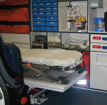 Interior de una ambulancia