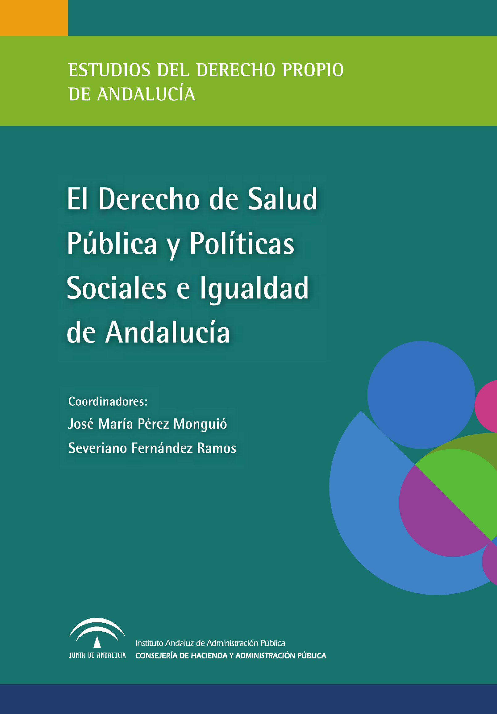 Portada de la publicación "El Derecho de Salud Pública y Políticas Sociales e Igualdad en Andalucía"