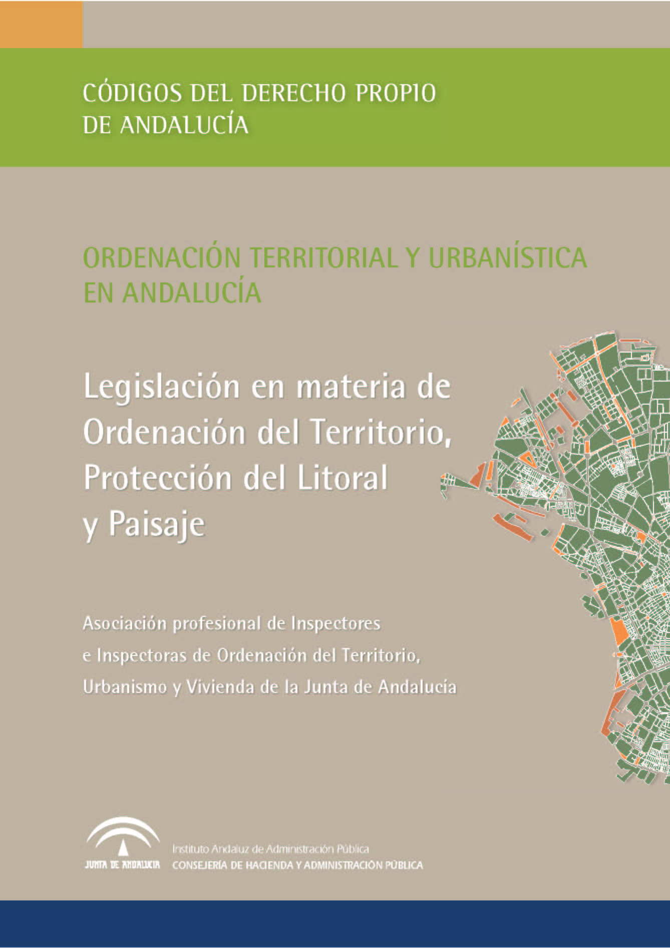 Portada de la publicación "Legislación en Materia de Ordenación del Territorio, Protección del Litoral y Paisaje"