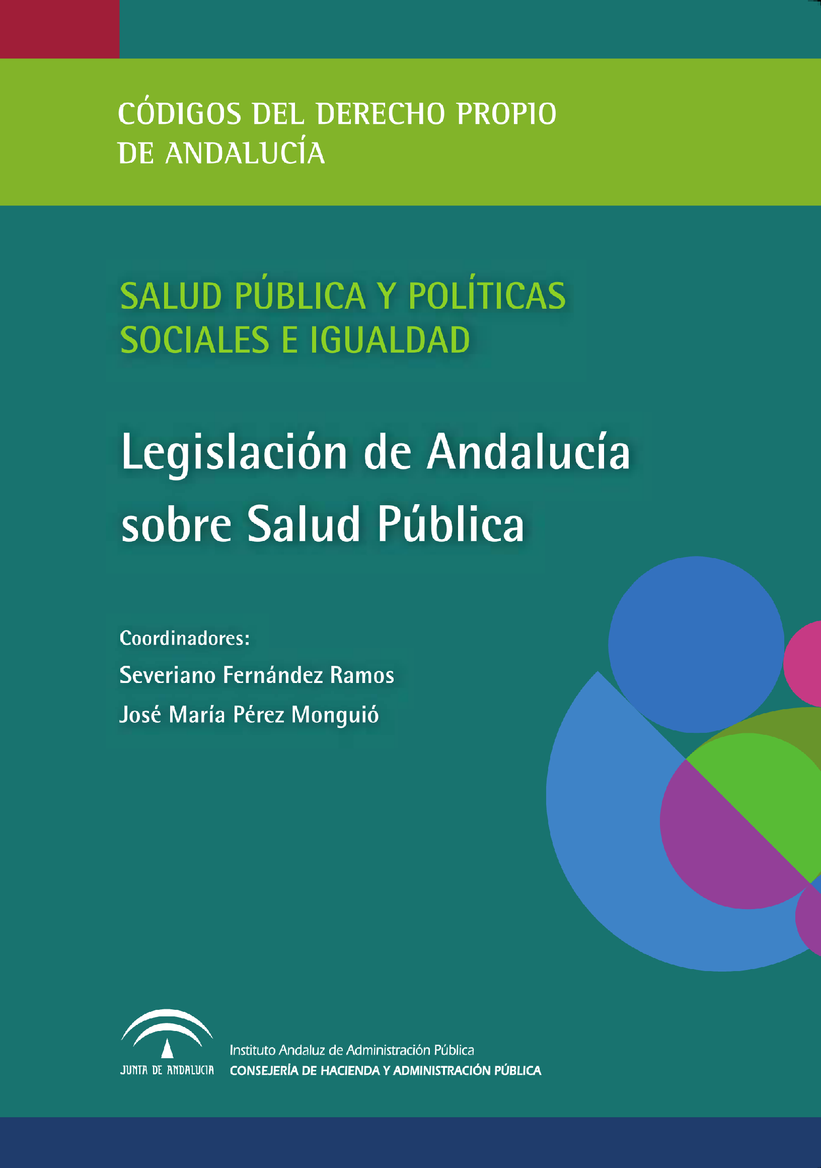 Portada de la publicación "Legislación de Andalucía sobre Salud Pública"