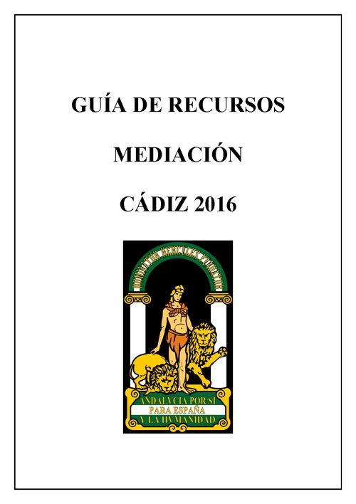 Guía de recursos 2016 Cádiz