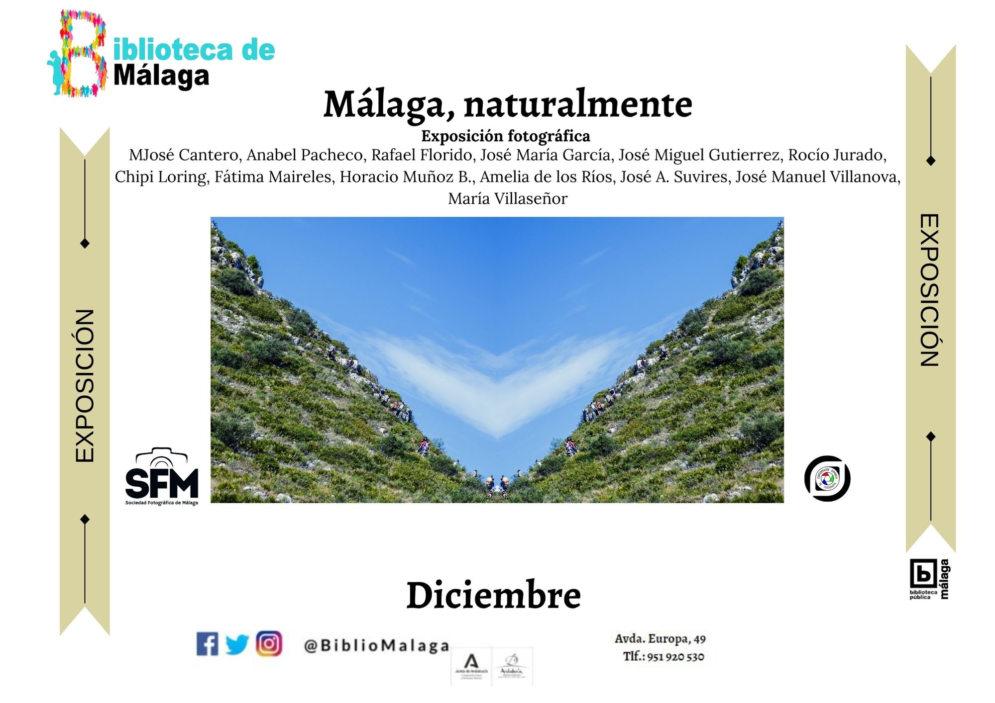 Exposición Fotográfica "Málaga, naturalmente" en la Biblioteca Pública del Estado-Biblioteca Provincial de Málaga (hasta el 31/12/20)
