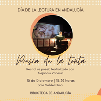 Recital de poesía teatralizado "Poesía de la tonta", basado en la obra de Gloria Fuertes