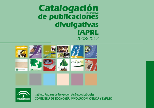 Conjunto de portadas de los diferentes catálogos de prevención de riesgos laborales