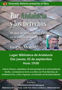 Presentación de "Por Andalucía y los derechos", de Isidoro Moreno