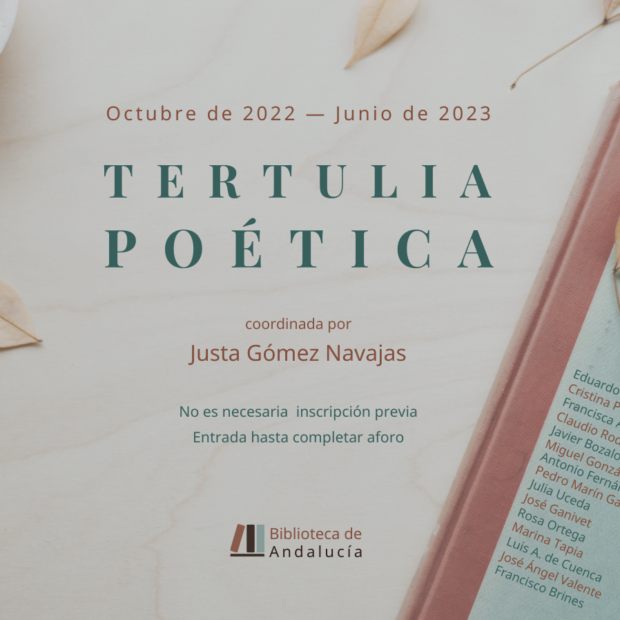 Tertulia Poética, coordinada por Justa Gómez Navajas