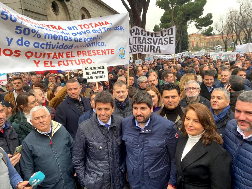 Carmen Crespo en la concentración organizada en Madrid para defender el trasvase Tajo-Segura