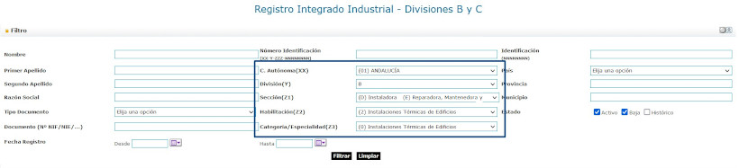 registro integrado de instalaciones