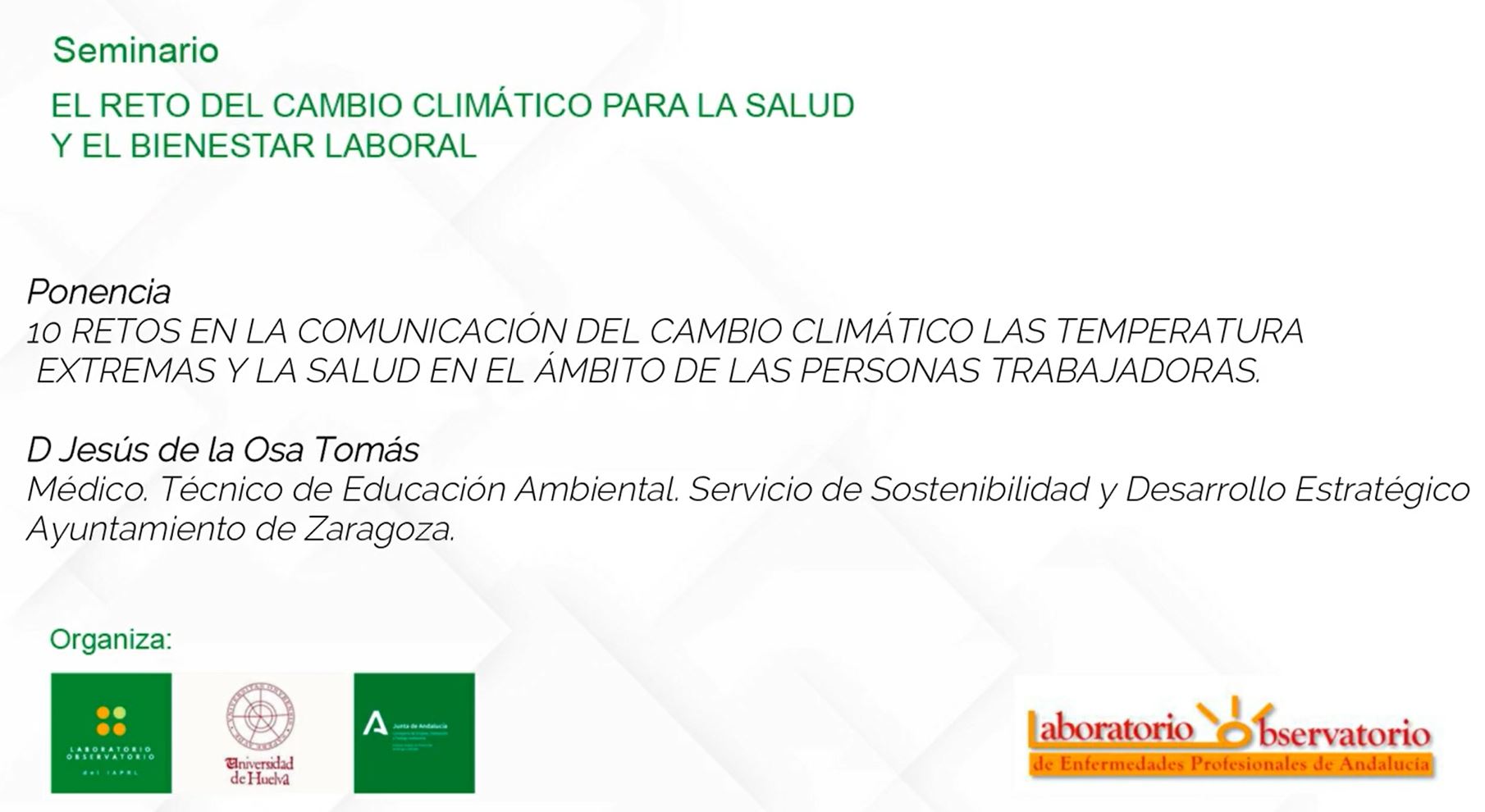 Seminario LADEP: El reto del cambio climático para la salud...