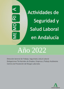 Portada. Memoria de actividades de Seguridad y Salud Laboral en Andalucía 2022