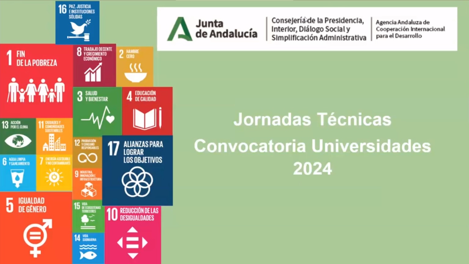 Jornadas técnicas. Subvenciones a Universidades, convocatori...