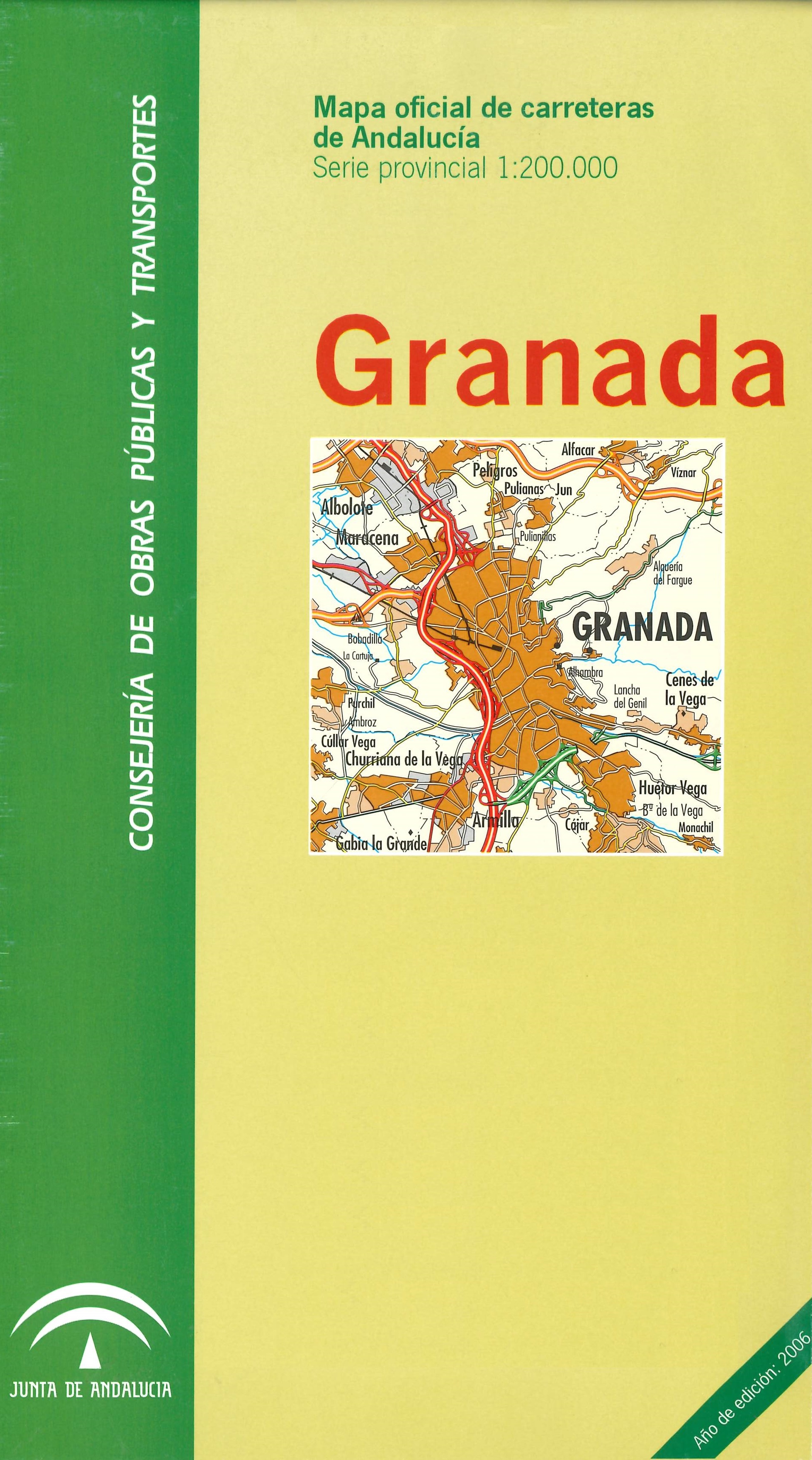 Mapa_oficial_carreteras_Andalucía_Granada_serie_provincial_escala_1:200.000_2006