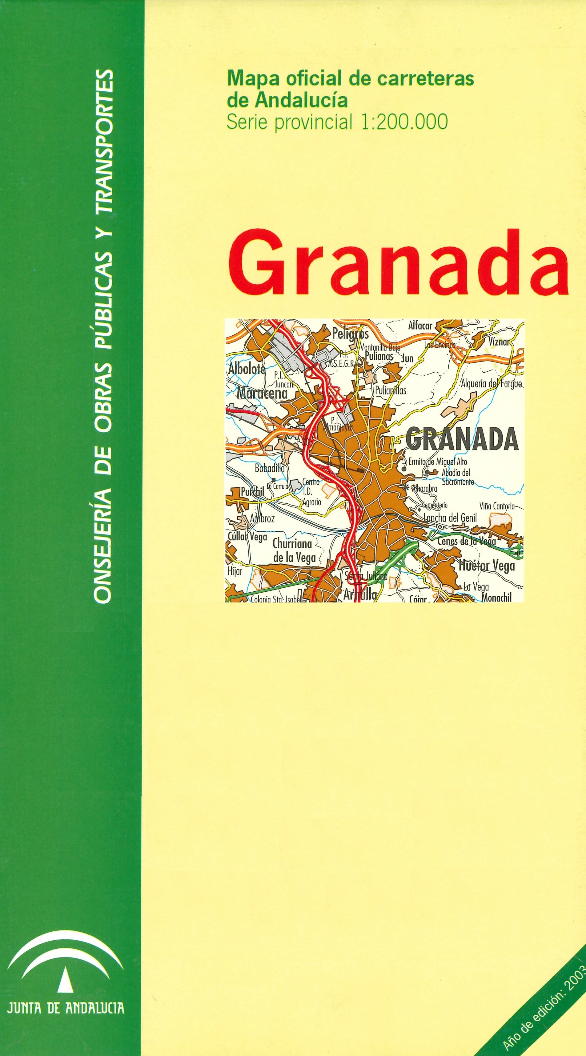 Mapa_oficial_carreteras_Andalucía_Granada_serie_provincial_escala_1:200.000_2003