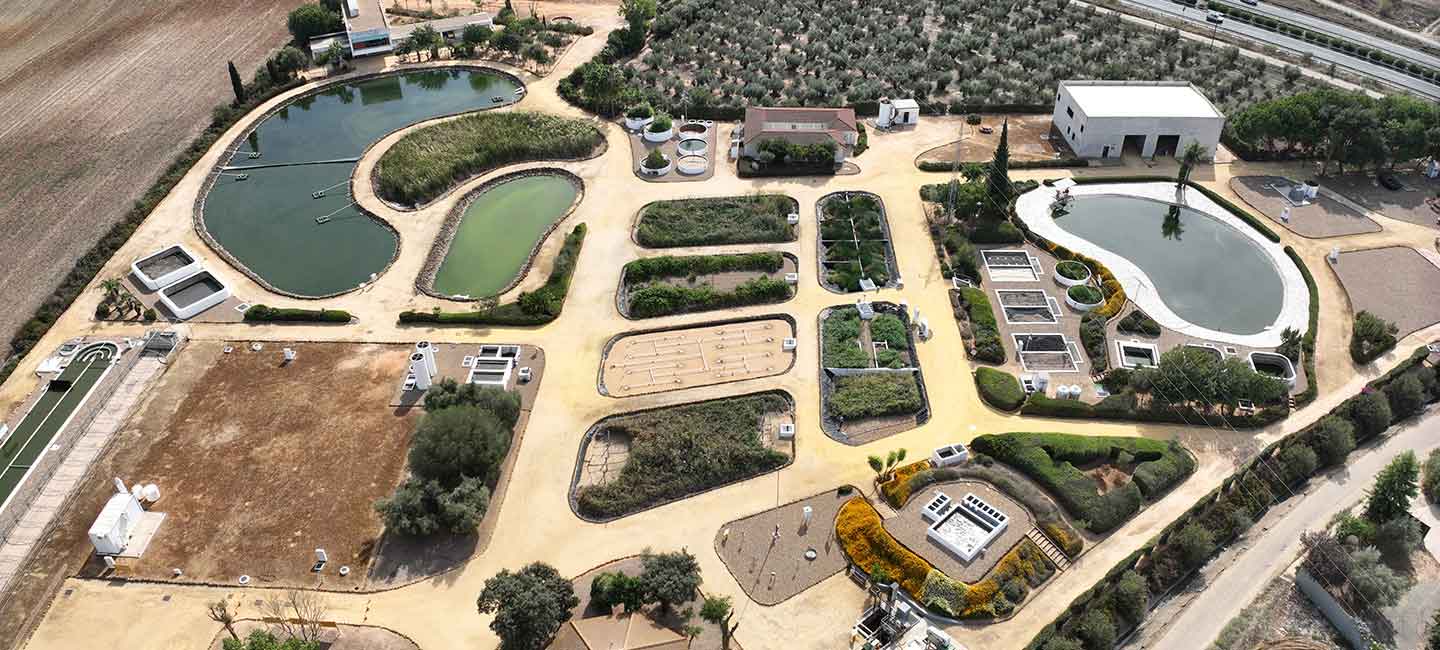 Vista aérea de una de las instalaciones de Amaya