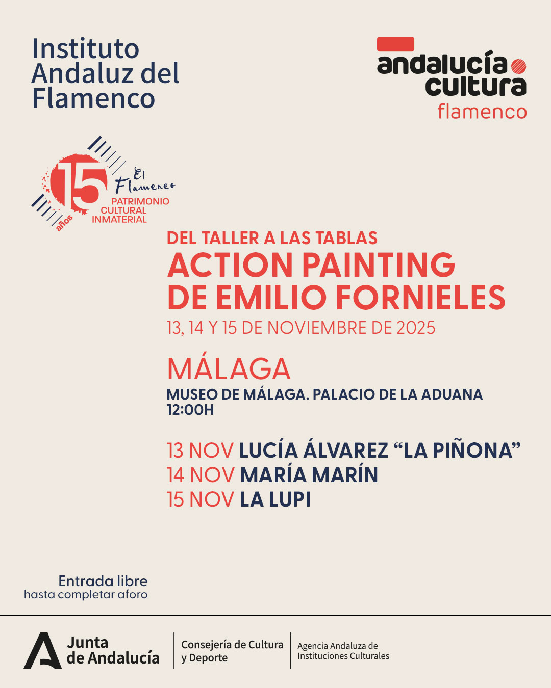 El flamenco y las artes plásticas se encuentran para celebrar el XV Aniversario del Flamenco como Patrimonio de la Humanidad