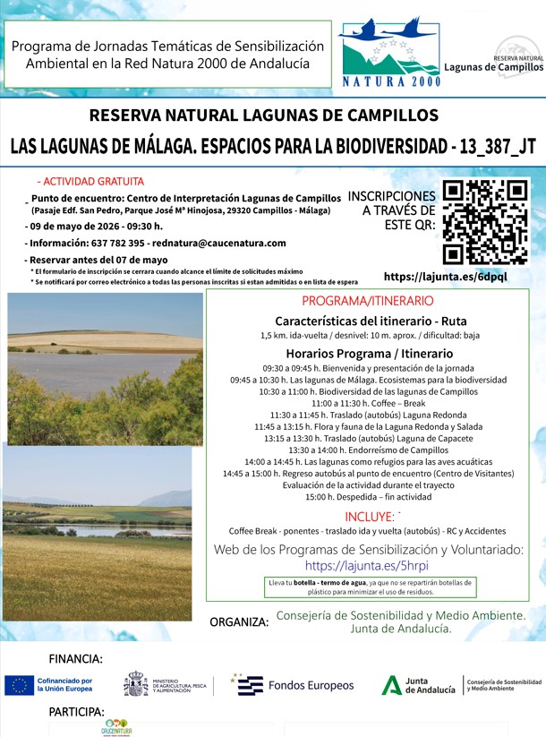 Las lagunas de Málaga, espacios para la biodiversidad
