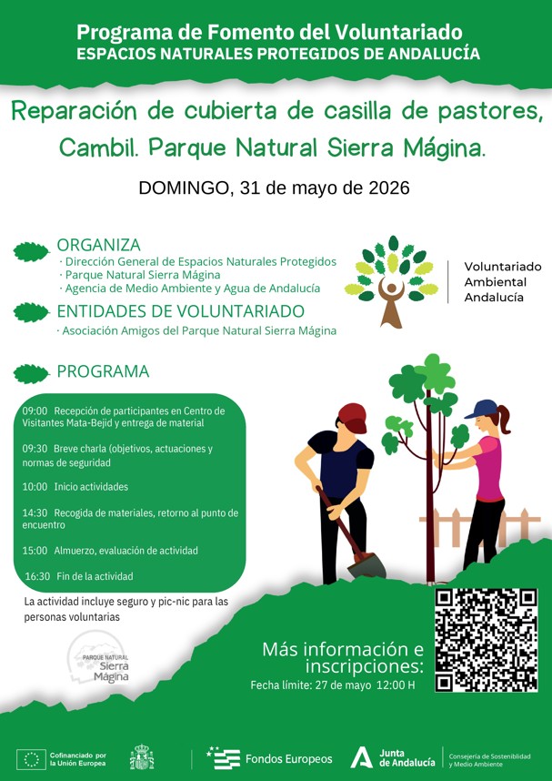 Reparación de cubierta de casilla de pastores, Parque Natural Sierra Mágin