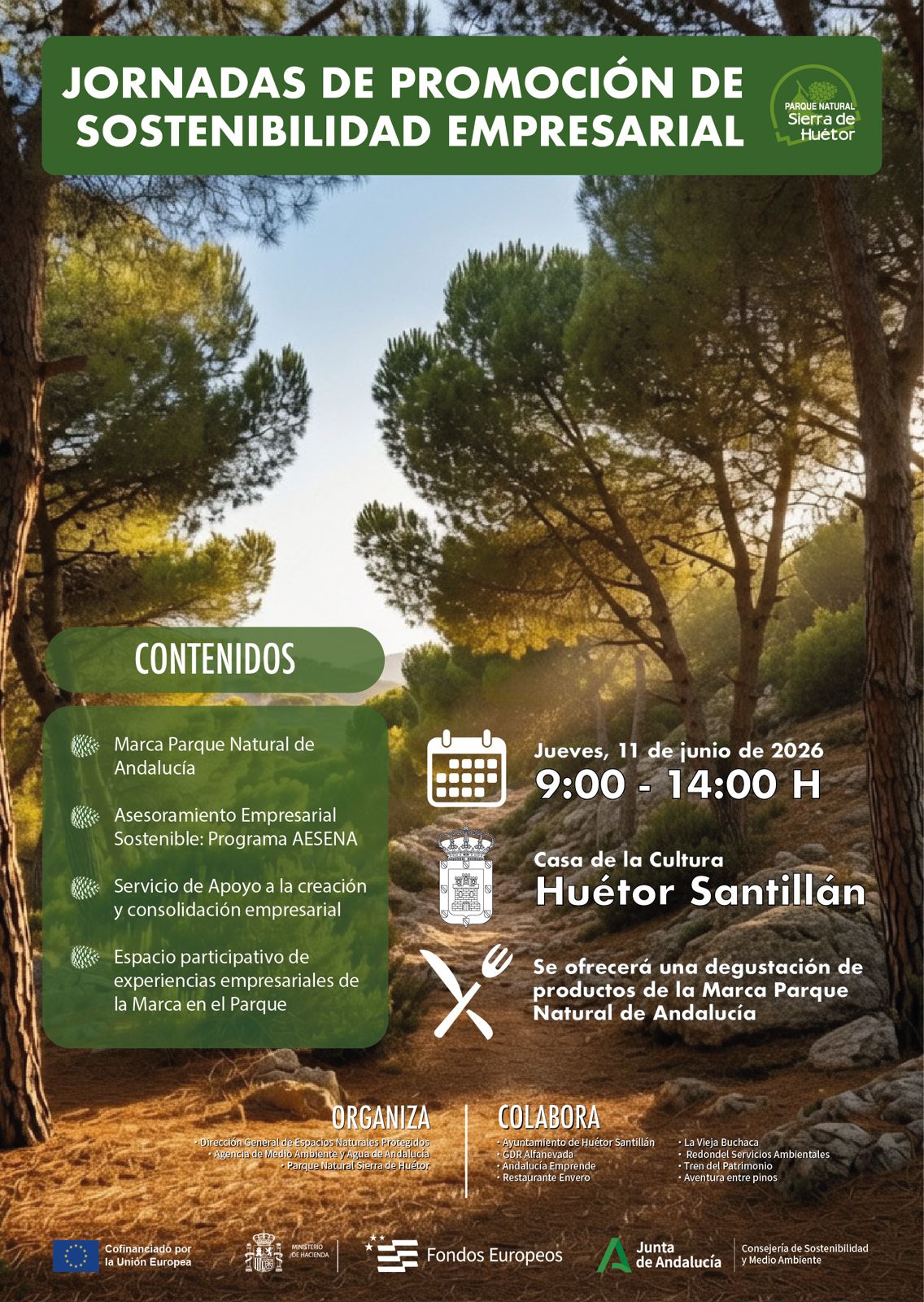 Jornadas de promoción de sostenibilidad empresarial en el Parque Natural Sierra de Huétor