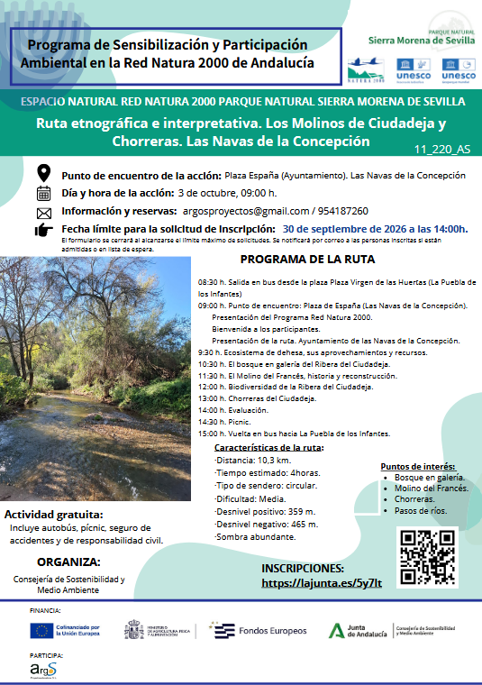 Ruta etnográfica e interpretativa. Los Molinos de Ciudadeja y Chorreras
