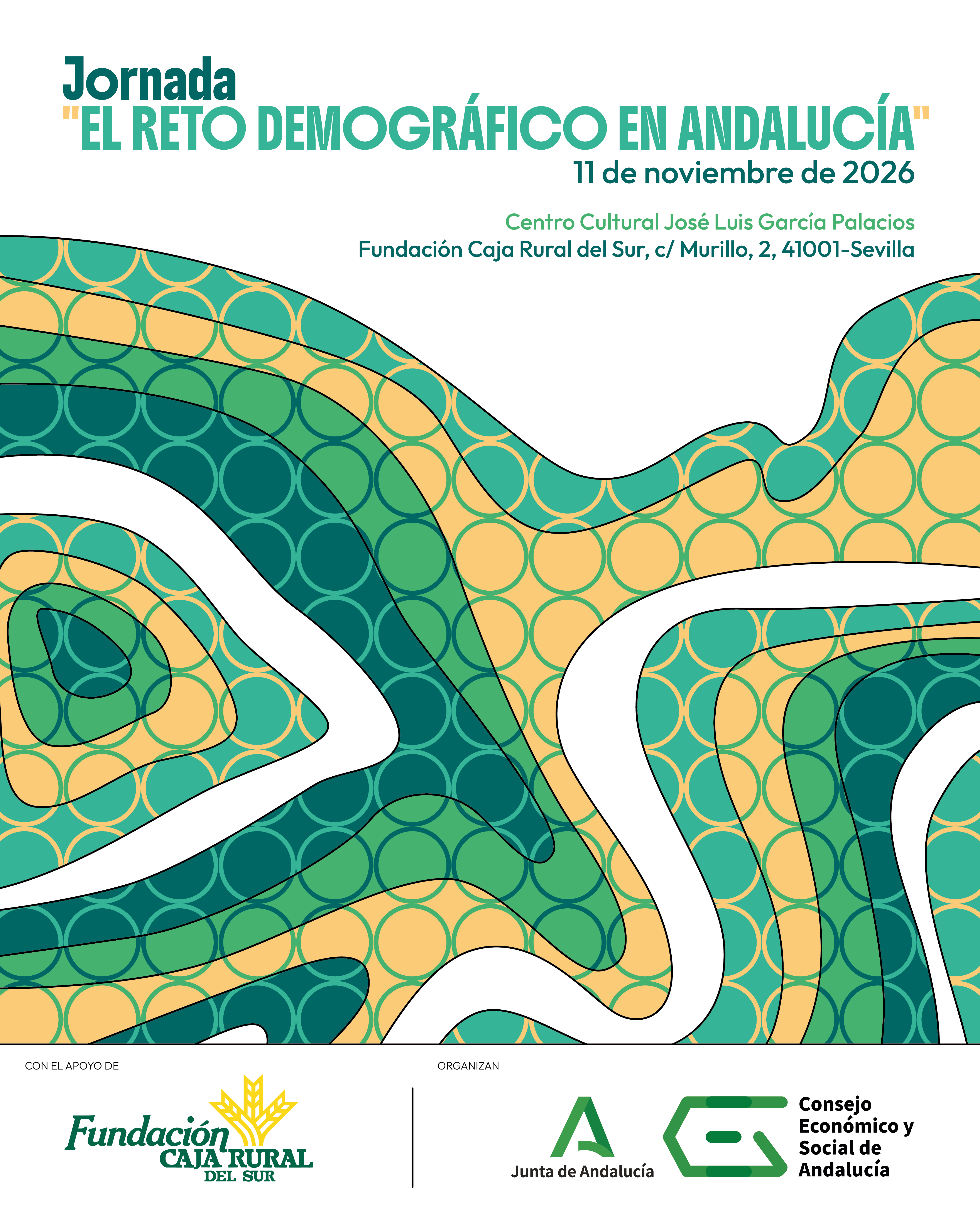 El CES de Andalucía aborda el reto demográfico y las estrategias frente a la despoblación ,Síguenos en: Jornada Reto Demográfico de Andalucía