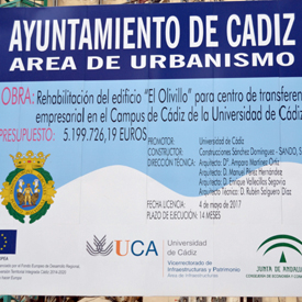 Cartel Informativo Centro Transferencia Empresarial 'El Olivillo'