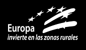 Logo Europa Invierte en las Zonas Rurales (negativo)