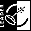 Logo LEADER (blanco y negro)