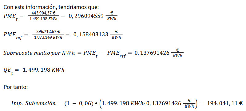 Fórmula cálculo PME