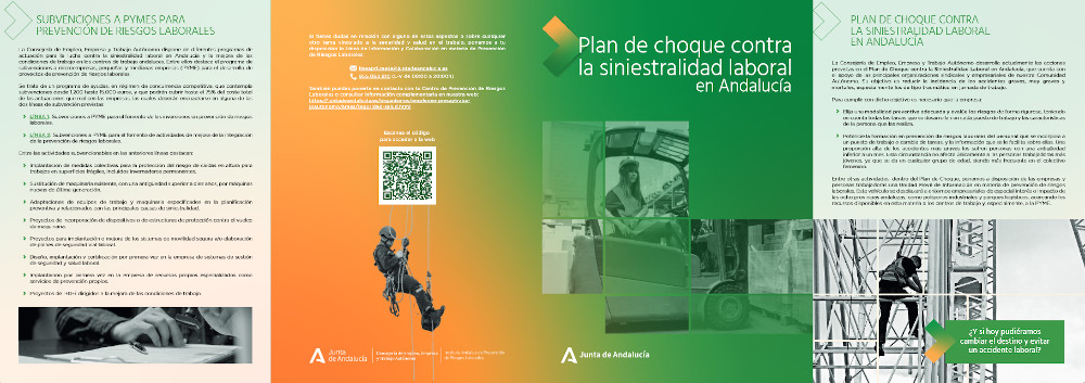 Plan de choque contra la siniestralidad laboral en Andalucía - folleto