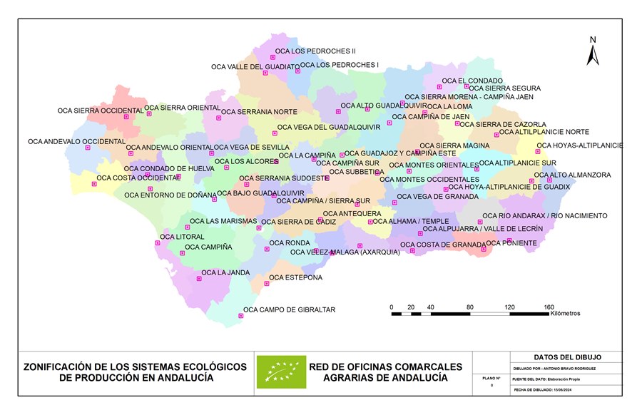 Zonificación de los sistemas ecológicos de producción en Andalucía