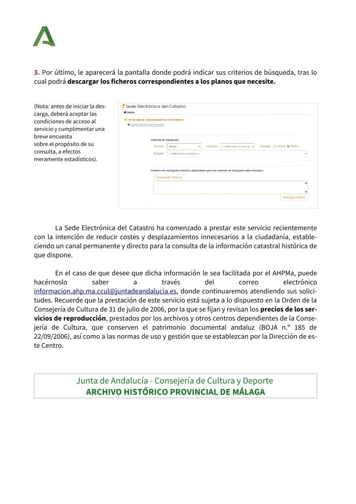 INSTRUCCIONES DE ACCESO A LOS PLANOS HISTÓRICOS DEL CATASTRO