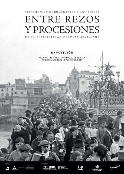 Cartel exposición Entre rezos y procesiones