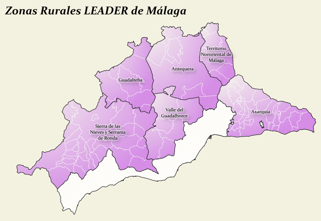 Mapa del GDR de Málaga 2023-2027