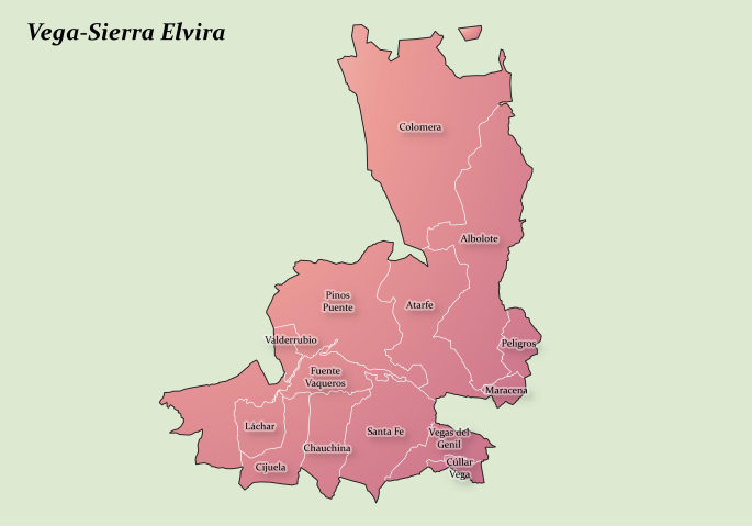 Mapa Vega-Sierra Elvira Granada baja res