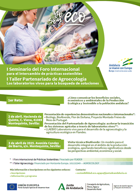 Cartel del I Seminario del Foro INternacional y del I taller Partenariado de Agroecología