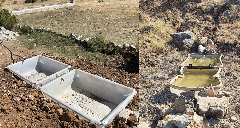 Abrevaderos para buitres leonados en PN Cazorla, Segura y Las Villas