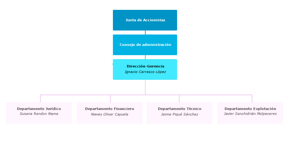 Organigrama de la Empresa Pública de Gestión de Activos, S.A.