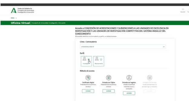 Selección de convocatoria